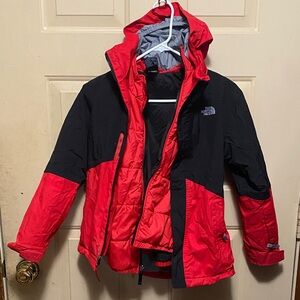 The North Face Kid’s 3 in 1 Red and Black Ski Jacket